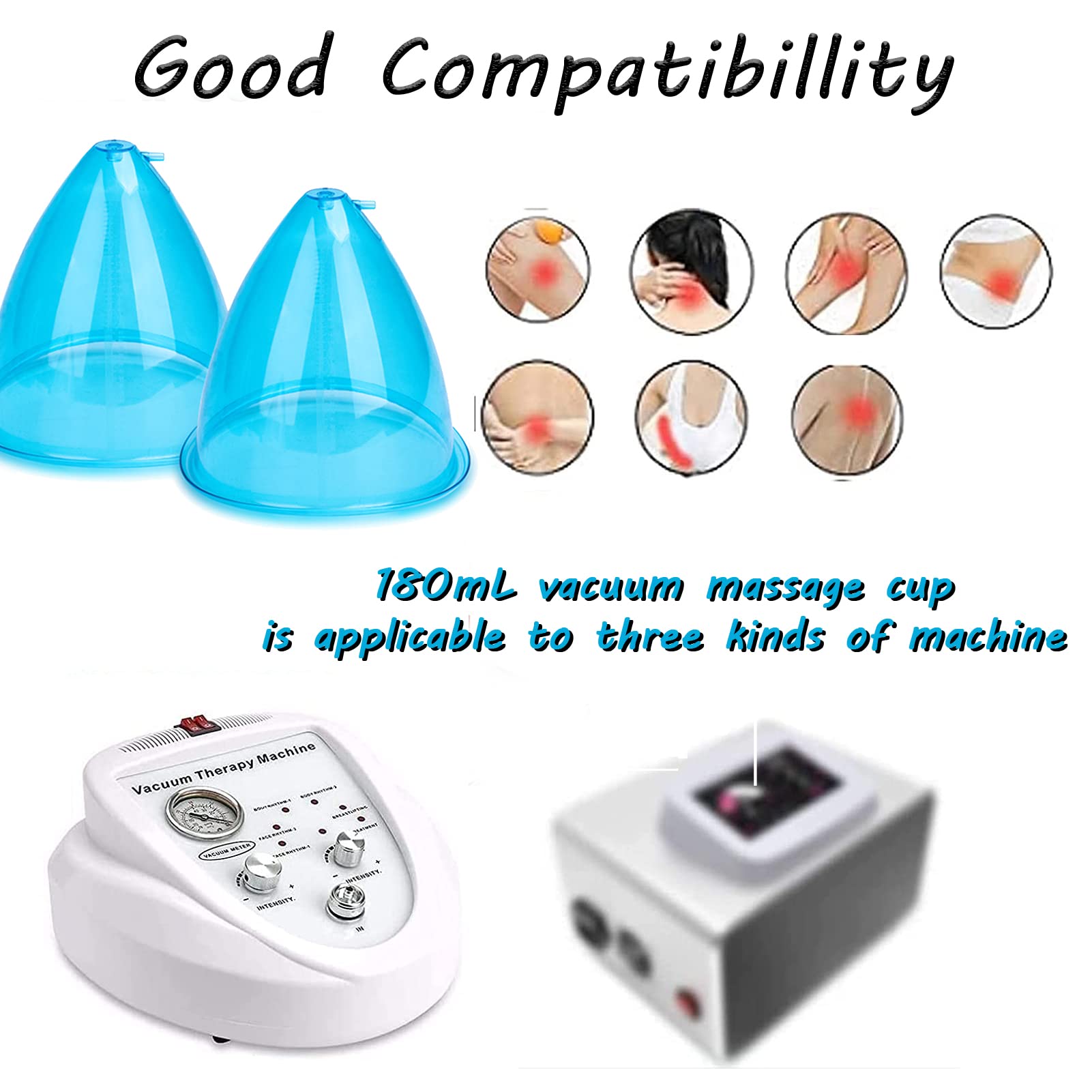 ボディケア 吸引器具 カッピングカップ付き 吸引器 吸玉 業務用 カッピング 直径 巨大 吸い玉も選べる 12個